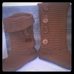 Button Up Knit Muk Luk Boots Sz. 7/8